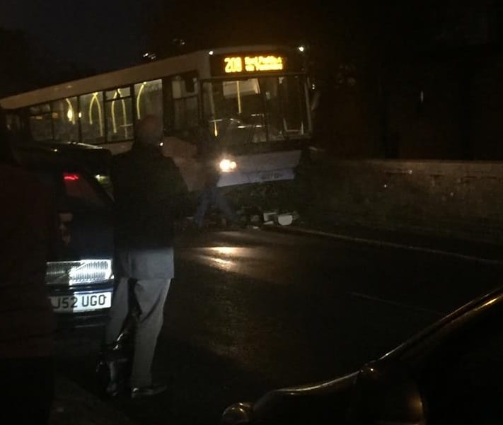 Bus crashes into wall outside Tonbridge School